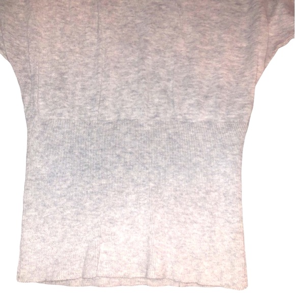 NWOT Express Light Gray Dolman Short Sleeve Sweater w/Fitted Waist SZ XS - Picture 3 of 6